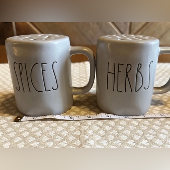 Rae Dunn Gray Spice and Herb Mugs - Picture 6 of 6